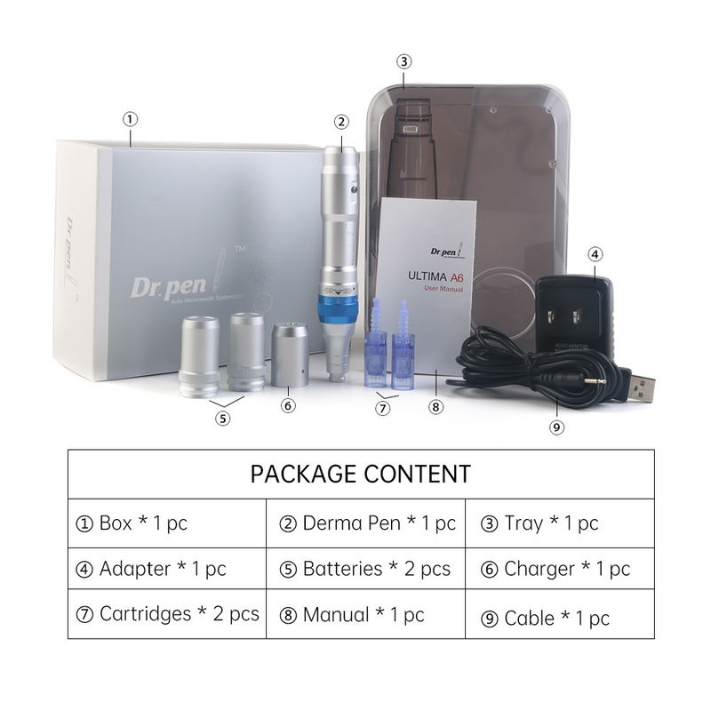 Dr Pen Powerful Ultima A6 Microneedle Dermapen Meso перезаряжаемая с беспроводным и проводным питанием