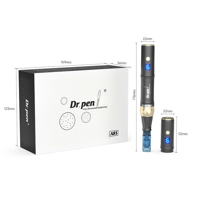 Dr pen A8s Black Dermapen 2023 Последнее беспроводное цифровое устройство для омоложения кожи